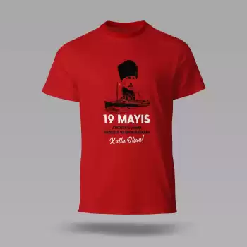 19 Mayıs Baskılı Tişört 10