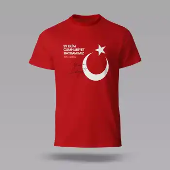 29 Ekim Baskılı Tişört 07 XL