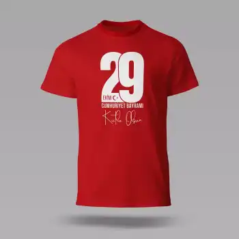 29 Ekim Baskılı Tişört 09 M