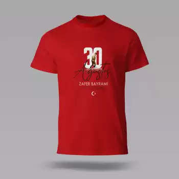 30 Ağustos Baskılı Tişört 07