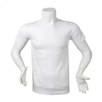 Dry Touch Yağmur Desen Basic T-Shirt Beyaz XXL