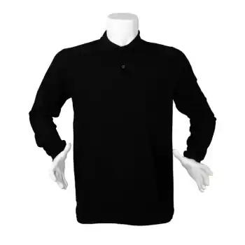 Lacoste Polo Yaka Uzun Kol - SİYAH 3XL