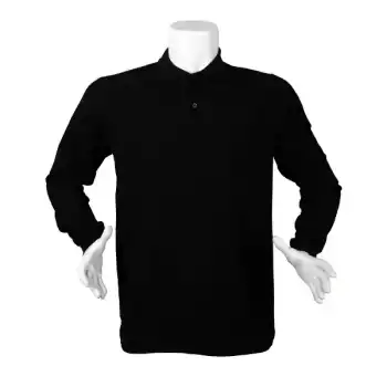 Lacoste Polo Yaka Uzun Kol - SİYAH L