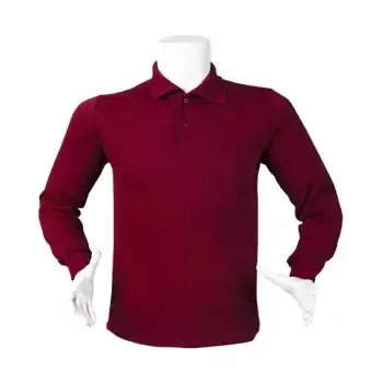 Polo Yaka Sweet Uzun Kol - BORDO L