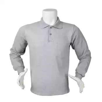 Polo Yaka Sweet Uzun Kol - GRİ XXXL