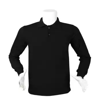 Polo Yaka Sweet Uzun Kol - SİYAH XL