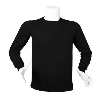 Sıfır Yaka İki İplik STR Sweatshirt Siyah XL
