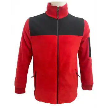 Soft Shell Polar Ceket Kırmızı-Siyah XL