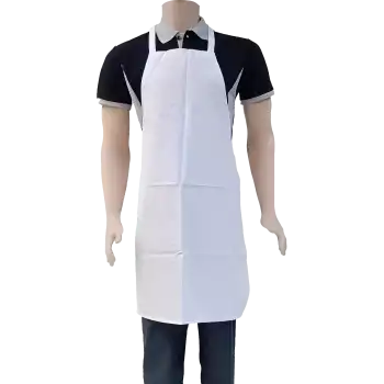 Standart Boydan Askılı Cepsiz Önlük Beyaz