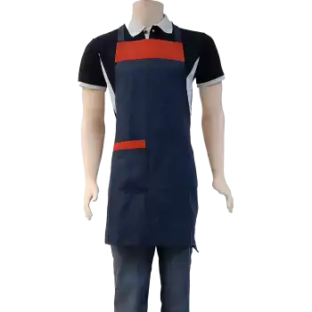 Standart Boydan Askılı Önlük Kırmızı-Lacivert