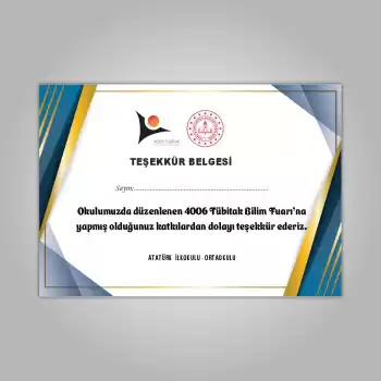 Teşekkür Belgesi 04
