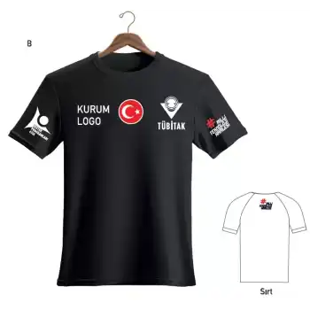 Tübitak Tişört 4006 Siyah XXL