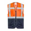 Mühendis Yeleği Turuncu-Lacivert XXL