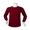 Sıfır Yaka İki İplik STR Sweatshirt Bordo XXL