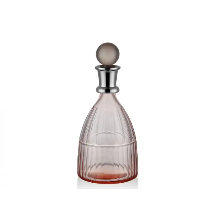 Lamedore Fanus Shape Peach Color Bottle Şişe 12,5x23  cm
