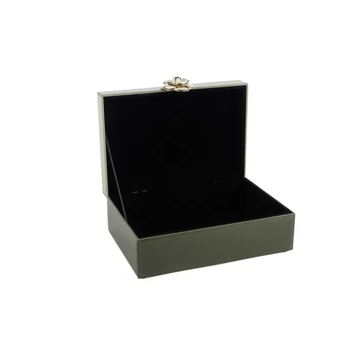 Mikasa Moor Yeşil Cam Çiçekli Dek Kutu 22x17x9cm