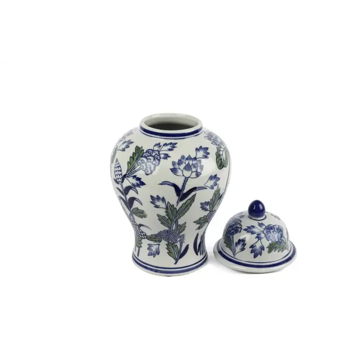 Mikasa Moor Blue Blanc Kapaklı Küp 18x32cm