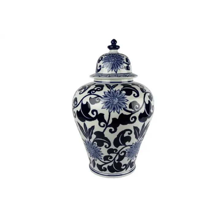 Mikasa Moor Blue Blanc Kapaklı Küp 38x60cm