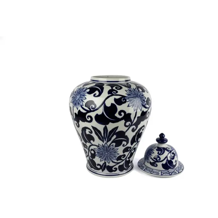 Mikasa Moor Blue Blanc Kapaklı Küp 38x60cm