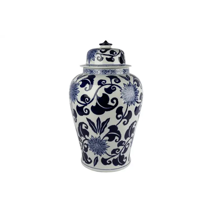 Mikasa Moor Blue Blanc Kapaklı Küp 38x60cm