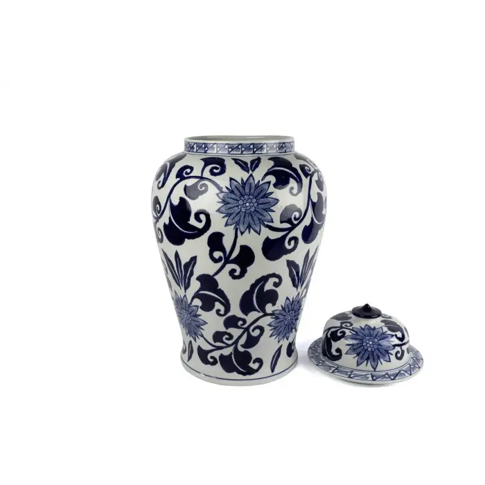 Mikasa Moor Blue Blanc Kapaklı Küp 38x60cm