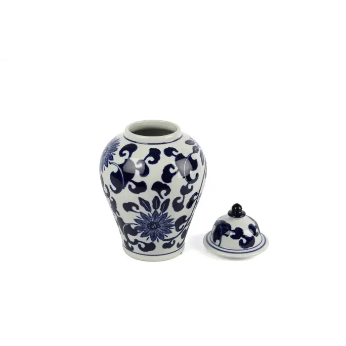 Mikasa Moor Blue Blanc Kapaklı Küp 17x27cm