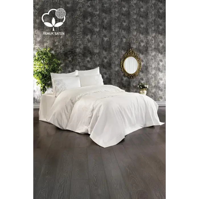 Nazik Home Lucas Pelüş Çift Kişilik 9 Parça Nevresim + Pike Set