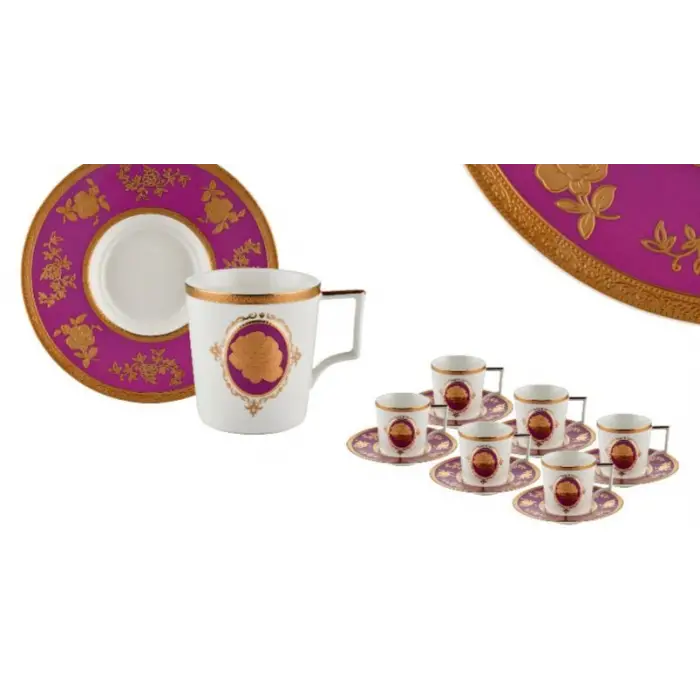 Rivadossi Stempa Venice Purple 6lı Fincan Seti