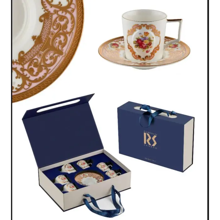 Rivadossi Stempa Venezzia  Pink 6lı Fincan Seti