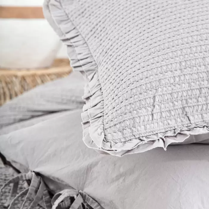 Ecocotton Ayda Çift Kişilik Nevresim Takımı Organik Pamuk Gri