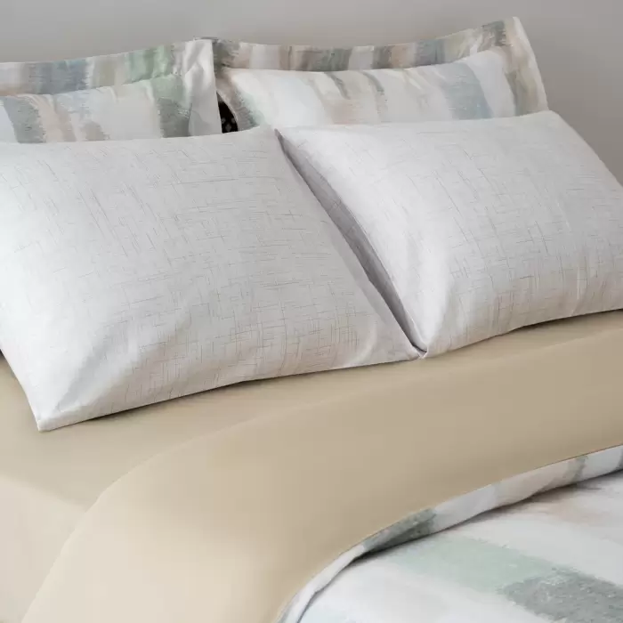 Ecocotton Lumia Çift Kişilik Nevresim Takımı Pamuk Saten 210 TC Yeşil