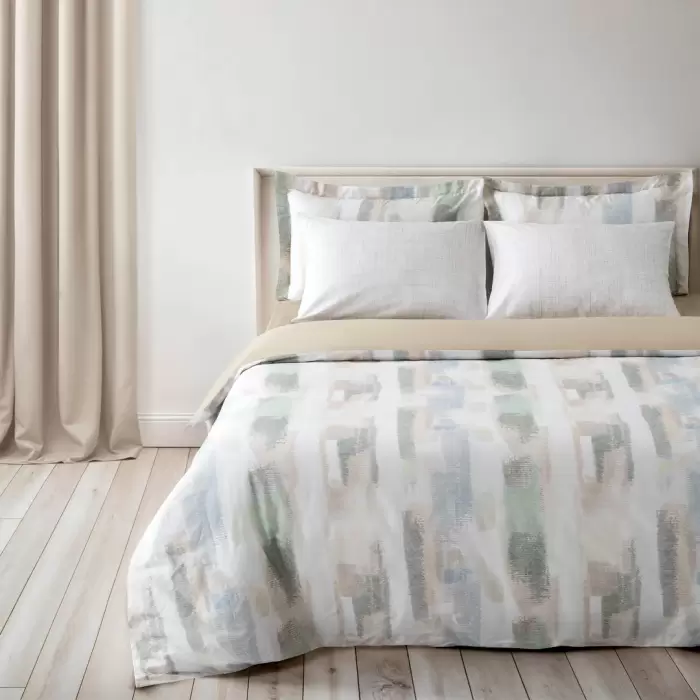 Ecocotton Lumia Çift Kişilik Nevresim Takımı Pamuk Saten 210 TC Yeşil