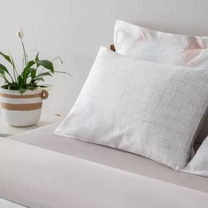 Ecocotton Lumia Tek Kişilik Nevresim Takımı Pamuk Saten 210 TC Bej
