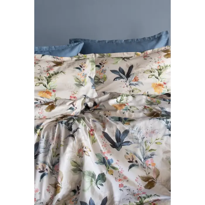 İssimo Claude Dijital Pamuk Saten Çift Kişilik Nevresim Takımı