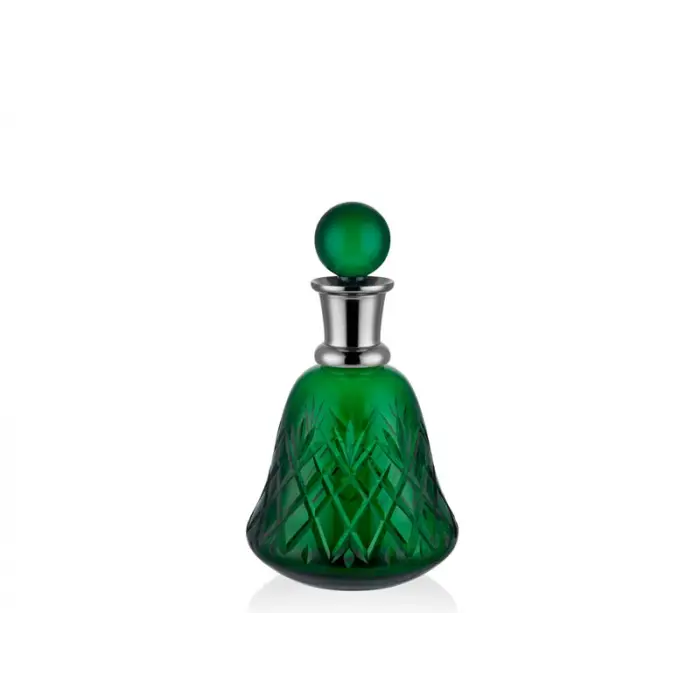 Lamedore Bell Shape Green Color Bottle Yeşil Şişe 13x25 Cm