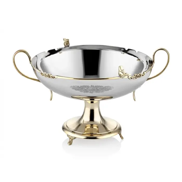 Lamedore Black Pearl Kuşlu Kulplu Kase 40x31x26,5 cm