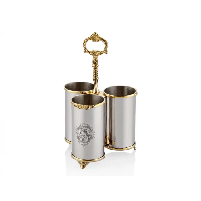 Lamedore Black Pearl Sade Ottomans Stand Kaşıklık 17x7x26 Cm