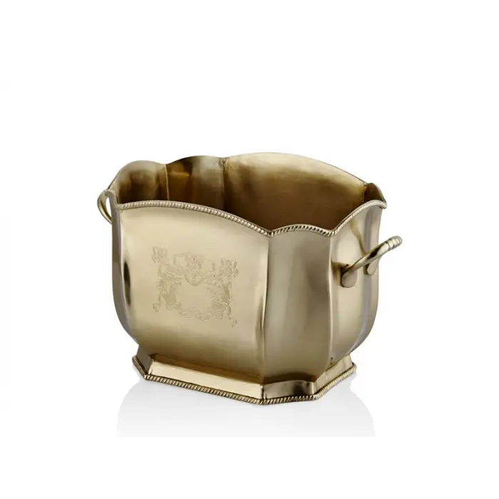 Lamedore Engrave Kulplu Gold İçeçek Soğutucu 26x16x17 Cm