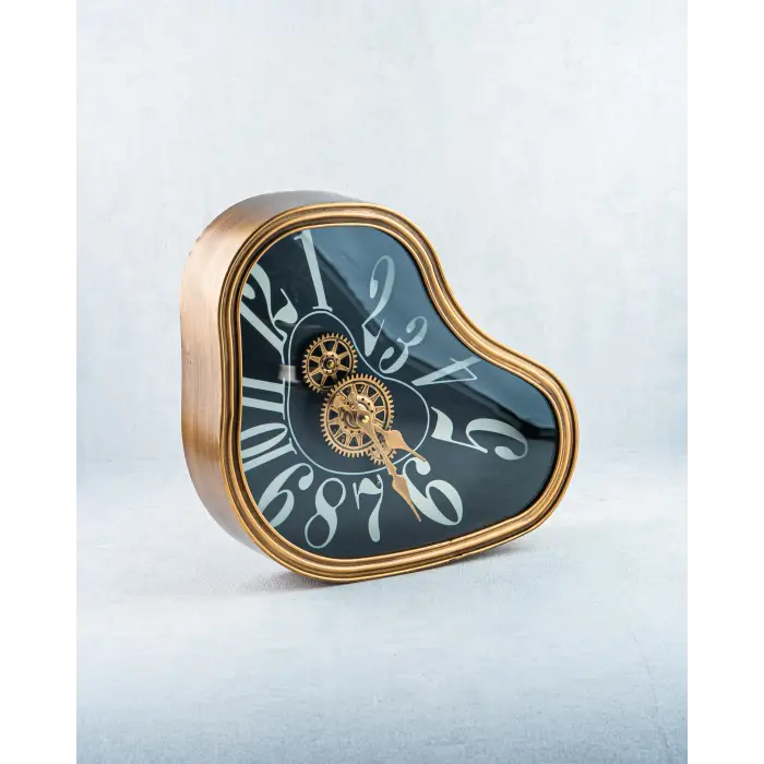 Mikasa Moor Dali Bronz Çerçeveli Siyah Saat 42x30x8 cm