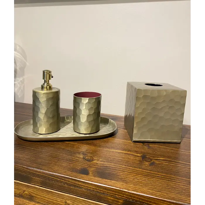 Mikasa Moor Malvin Gold Tepsili Banyo Seti 30x15x20 cm