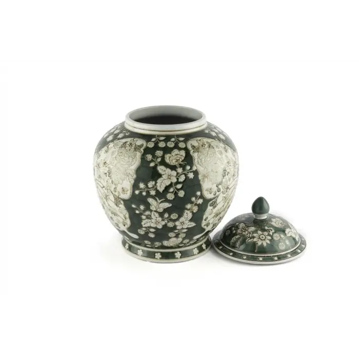 Mikasa Moor Yeşil Beyaz Kelebekli Küp 26x31cm