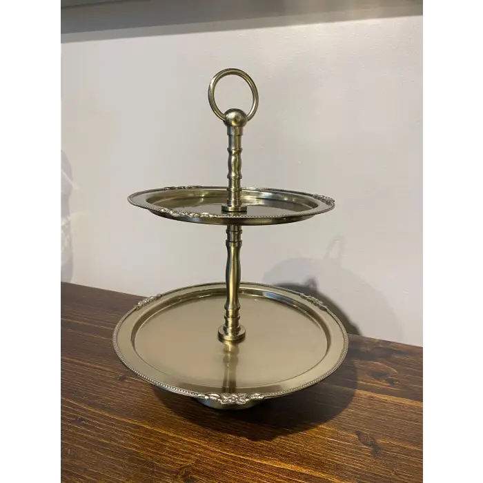 Selin Dekor Eskitme 2 katlı Sunumluk