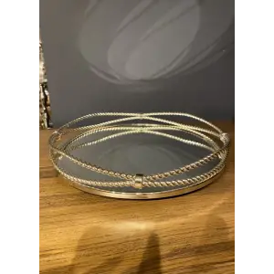 Anlar Home Tepsi Gümüş 35x35 Cm