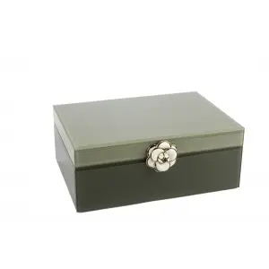 Mikasa Moor Yeşil Cam Çiçekli Dek Kutu 25x20x10cm