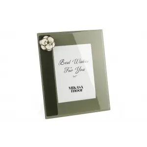 Mikasa Moor Yeşil Cam Çiçekli Çerçeve 26x20cm