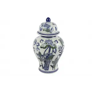 Mikasa Moor Blue Blanc Kapaklı Küp 18x32cm
