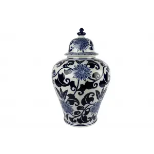 Mikasa Moor Blue Blanc Kapaklı Küp 38x60cm