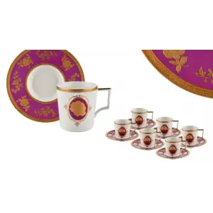 Rivadossi Stempa Venice Purple 6lı Fincan Seti