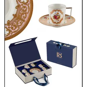 Rivadossi Stempa Venezzia  Pink 6lı Fincan Seti