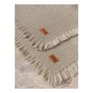Cotton Box Bath Rug Set 75X125+60X90 Banyo Paspası Bej